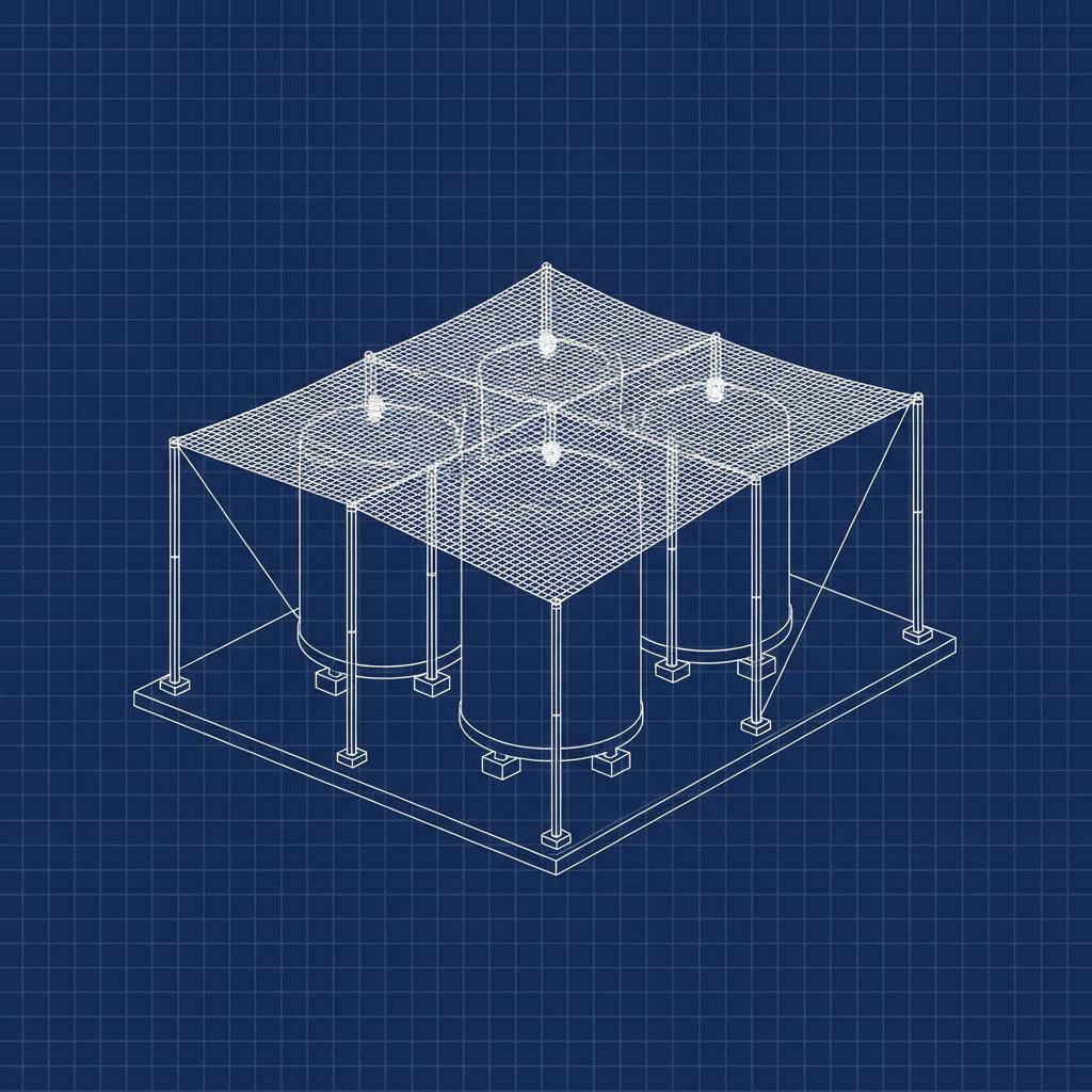 Проектирование пассивной антидроновой защиты за счет сеток в Бийске