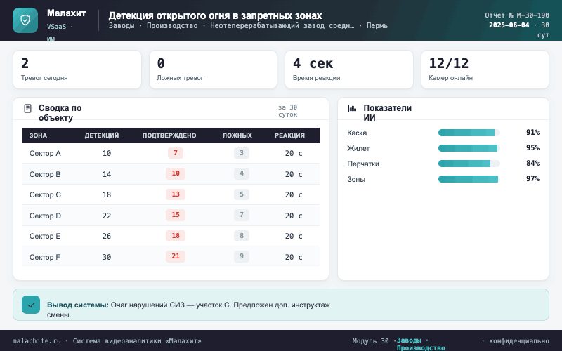 Отчёт за период — Система Малахит