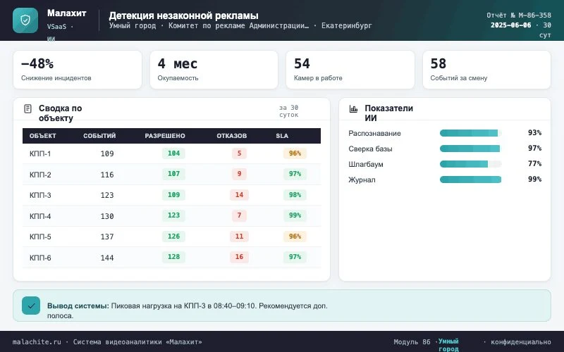 Отчёт за период — Система Малахит
